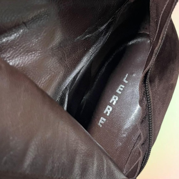 Vintage Lerre Mid-Calf Pointed Toe Brown Boots with Leopard Details - Picture 7 of 8